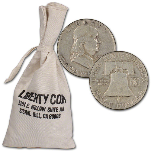 90% Silver Half Dollars - $50 Face Value Bag - Circulated [X-BAG