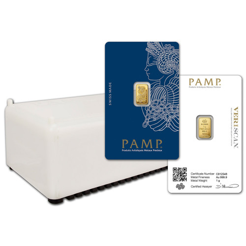 5 gram Gold Bar - PAMP Suisse - Fortuna - 999.9 Fine Box of 25