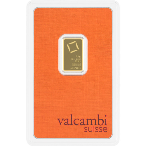 100 gram Gold Bar - Valcambi Suisse - 999.9 Fine in Sealed Assay