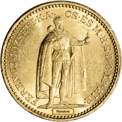 Austria Gold 20 Corona (.1960 oz) - AU Condition - Random Date [X