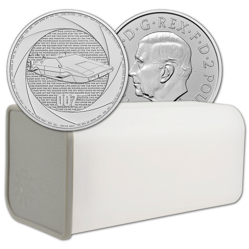 2024 Great Britain Silver James Bond Wet Nelly £2 1 oz - BU - Mint Tube of 25 Coins [24-UK-BOND-WN-S2-BU(25)]