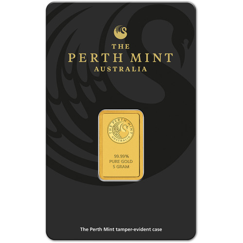 5 gram Gold Bar - Perth Mint - 99.99 Fine in Assay [GOLD-Bar-5g-PERTH-Assay]