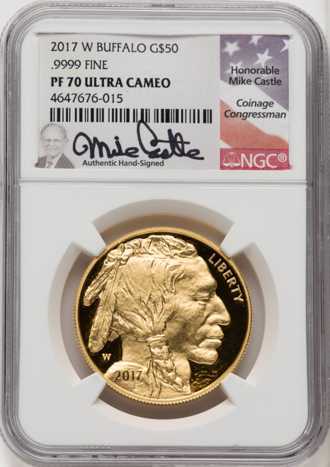 2017 W BUFFALO $50 Gold Proof .9999 FINE - NGC PF 70 ULTRA CAMEO [V-HA-767998052]