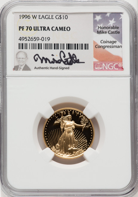 1996-W $10 1/4 oz Gold Eagle - NGC PF 70 ULTRA CAMEO [V-HA-768397012]