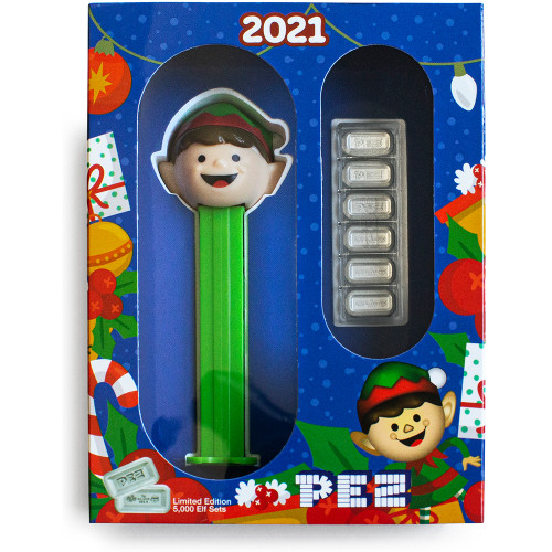 30 gram PAMP Suisse Elf PEZ Dispenser & Silver Wafers 9999 Fine in Box COA [SILVER-Bar-30g-PAMP-PEZ-Elf]