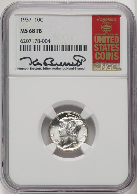 1937 US Mercury Silver Dime 10C - NGC MS 68 FB [V-HA-771837009]