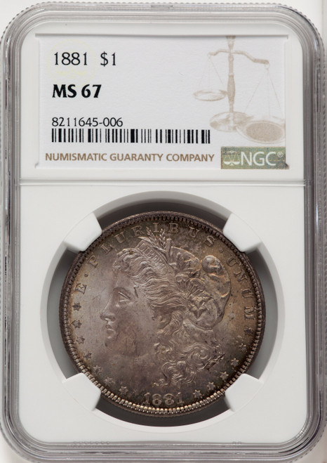 1881 US Morgan Silver Dollar $1 - NGC MS 67 [V-HA-771290102]
