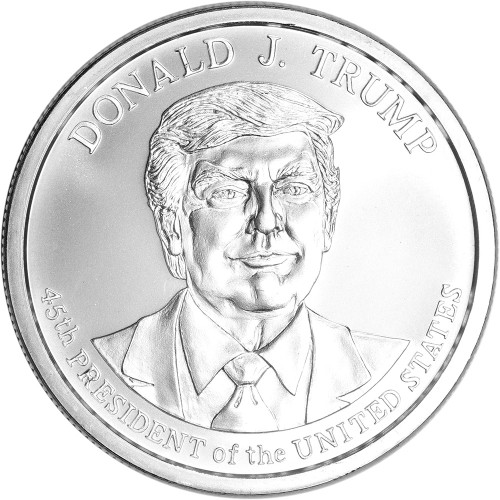 2 oz Golden State Mint Silver Round Donald J. Trump .999 Fine [SILVER-Rnd-2oz-GSM-TRUMP]