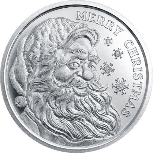 1 oz Golden State Mint Silver Round 2024 Santa .999 Fine [SILVER-Rnd-1oz-GSM-24SANTA]