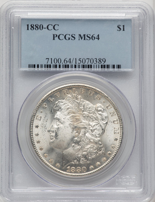 1880-CC US Morgan Silver Dollar $1 - PCGS MS64 [V-HA-773687005]