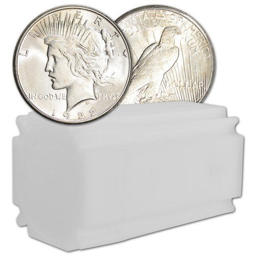 1922 Peace Silver Dollar Coin $1 - BU - Roll of 20 [22-PEACE-BU(20)]