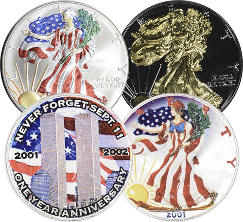 American Silver Eagle 1 oz $1 - Colorized