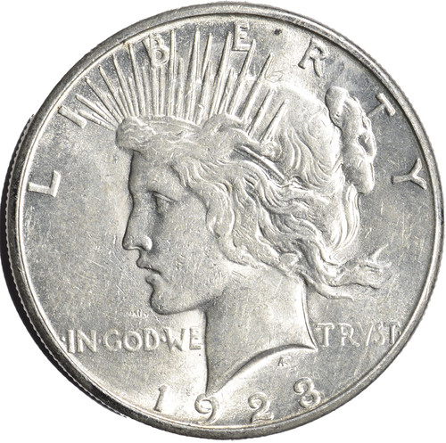 1923 S US Peace Silver Dollar $1 - AU