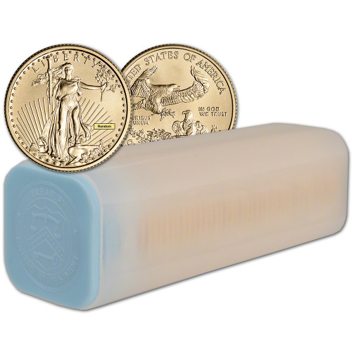 American Gold Eagle 1/4 oz $10 - Random Date - 1 Roll - 40 BU Coins in Mint Tube [X-AGE-10-BU(40)]