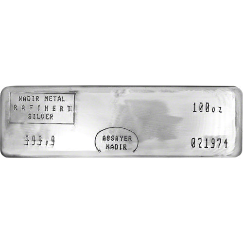 10 oz. Nadir Metal Rafineri Refinery Silver Bar - 999.9 Fine