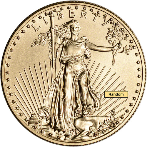 American Gold Eagle (1/2 oz) $25 - BU - Random Date [X-AGE-25-BU]
