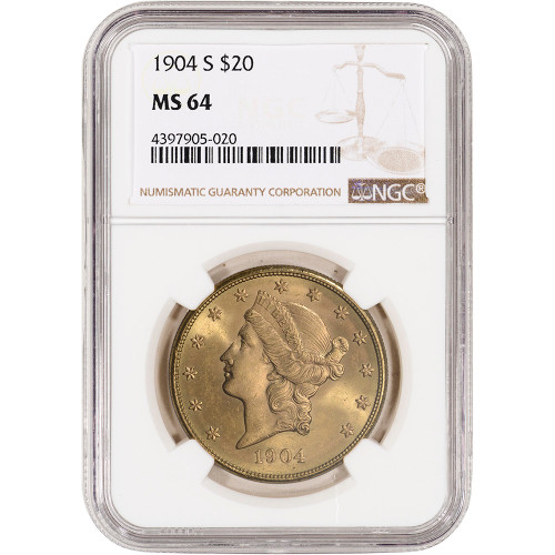 US Gold $20 Liberty Head Double Eagle - NGC MS64 - Random Date [X-USG-LIB-20-N-MS64-NSL]