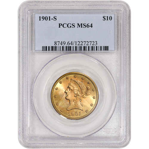 US Gold $10 Liberty Head Eagle - PCGS MS64 - Random Date [X-USG-LIB-10-P-MS64-OSL]