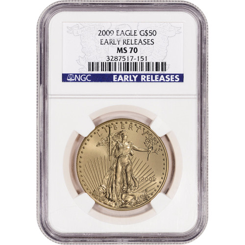 2009 American Gold Eagle 1 oz $50 - NGC MS70 [09-AGE-50-N-MS70