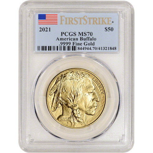 2021 American Gold Buffalo 1 oz $50 - PCGS MS70 First Day of Issue