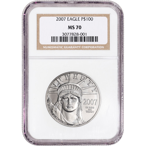 2007 American Platinum Eagle 1 oz $100 - NGC MS70 [07-APE-100-N-MS70-OSH]