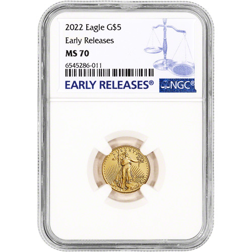 2022 American Gold Eagle 1/10 oz $5 - NGC MS70 Early Releases [22-AGE-5-N-MS70-ER-NSL]