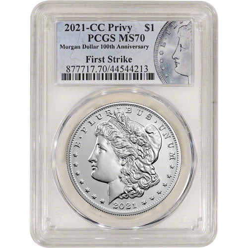 2021 (CC) US Morgan Silver Dollar $1 Carson City Privy PCGS MS70 First Strike [21-(CC)-MOR-P-MS70-FS-ANN]