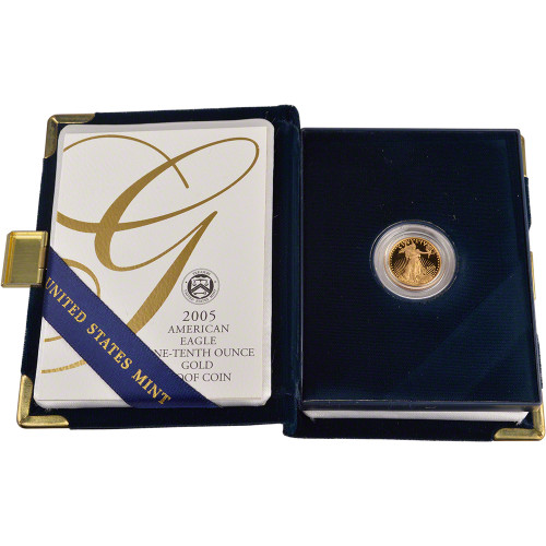 2005-W American Gold Eagle Proof (1/10 oz) $5 in OGP [US-05-W-AGE-5-PF]