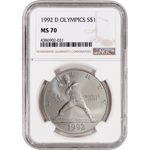 1992-D US Olympic Commemorative BU Silver Dollar - NGC MS70 [MC-S1-92-D-OLY-N-MS70-NSL]