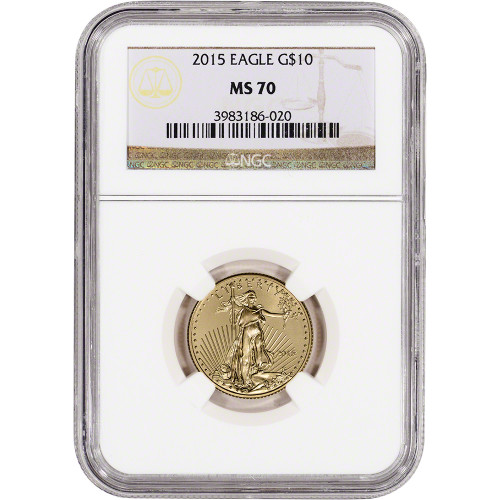 2015 American Gold Eagle (1/4 oz) $10 - NGC MS70 [15-AGE-10-N-MS70]