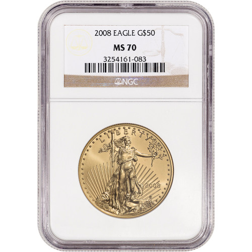 2008 American Gold Eagle 1 oz $50 - NGC MS70 [08-AGE-50-N-MS70-OSH]