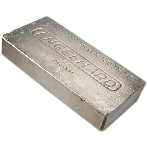 100 oz. Silver Bar - Engelhard (Extruded) .999 Fine [SILVER-Bar-100oz-Eng-Ext]