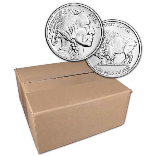 1 oz Silver Round CNT Buffalo Design .9999 Fine Sealed Box of 500 [SILVER-Rnd-1oz-CNT-BUFF(500)]