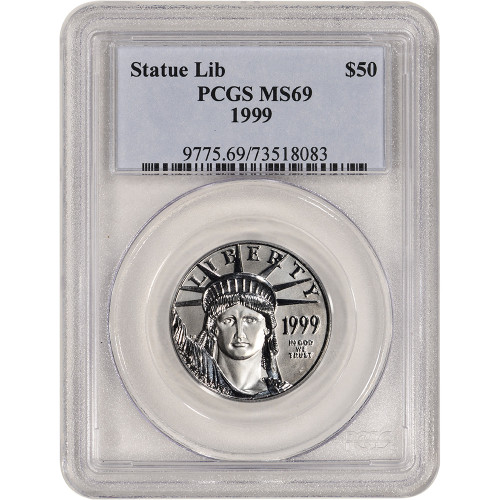 1999 American Platinum Eagle 1/2 oz $50 - PCGS MS69 [99-APE-50-P-MS69-OSL]