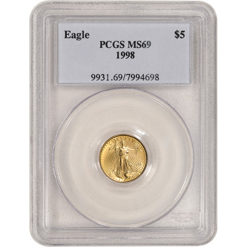 1998 American Gold Eagle 1/10 oz $5 - PCGS MS69 [98-AGE-5-P-MS69-OSL]