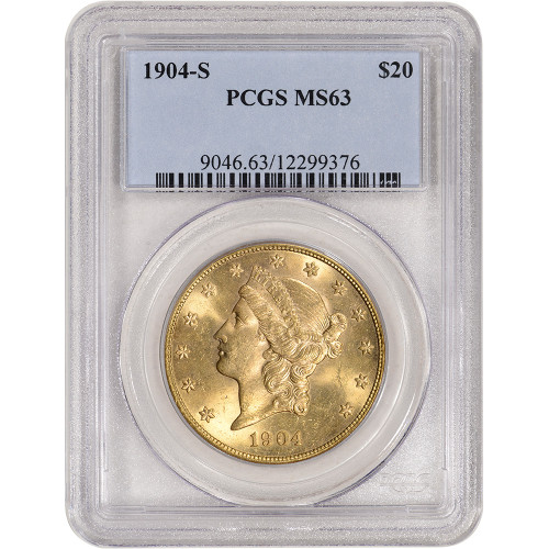 1904 S US Gold $20 Liberty Head Double Eagle - PCGS MS63 [04-S-USG-LIB-20-P-MS63-OSL]