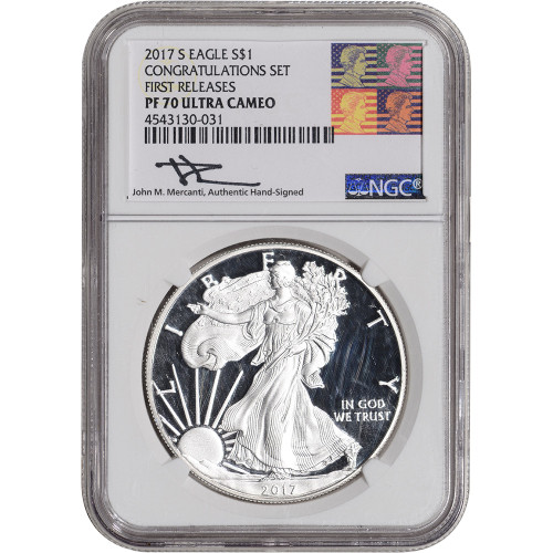 2017 S American Silver Eagle Proof NGC PF70 UCAM First Releases Congratulations [LC-E-00037]