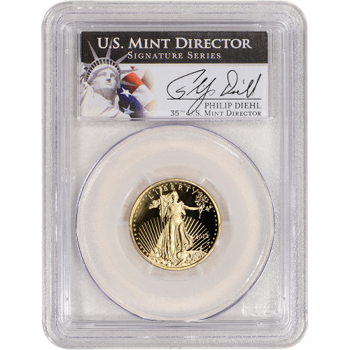 2013 W American Gold Eagle Proof 1/4 oz $10 - PCGS PR70 DCAM Diehl Signed [USG-E-00046]