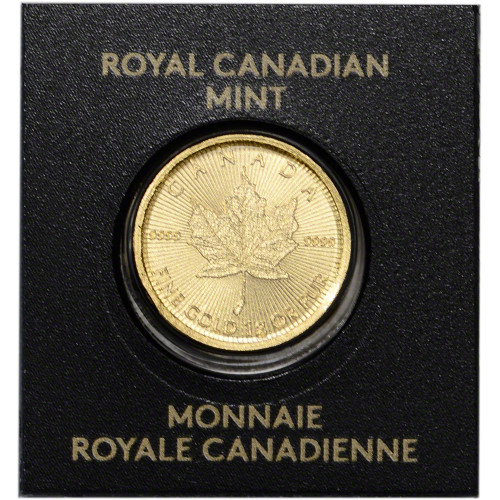 1 gram Canada Gold Maple Leaf 50C from Gold Maplegram25™ 9999 Fine Random Date [X-CML-G50C-MAPLEGRAM]