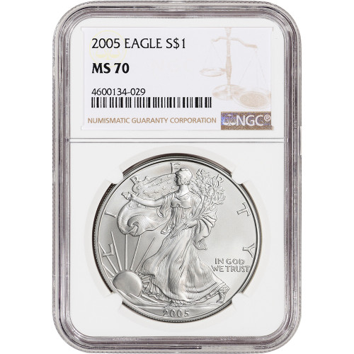 2005 American Silver Eagle - NGC MS70 [05-ASE-N-MS70-NSL]