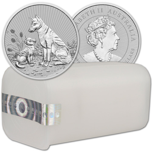 2022 P Australia Silver 2 oz Piedfort Next Generation Dingo $2 BU Tube of 10 [22-P-NEXGEN-DINGO-S2-BU(10)]