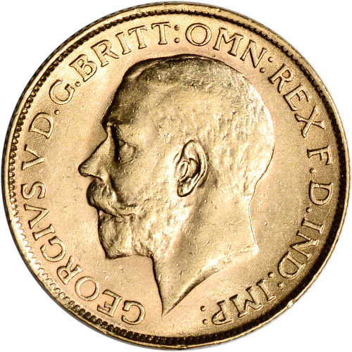 South Africa Gold Pretoria SA Sovereign .2354 oz - George V XF-AU - Random Date [X-ZA-SA-GSOV-GEO-XF-AU]