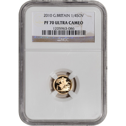 2010 Great Britain Gold 1/4 Sovereign Proof  - NGC PF70 Ultra Cameo [WG-02744]
