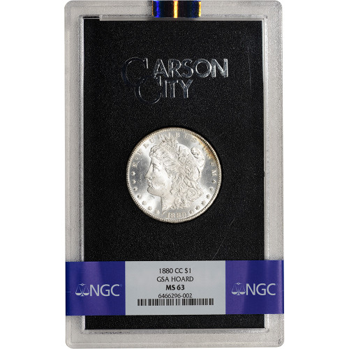 1880 CC US Morgan Silver Dollar $1 - GSA Holder - Mixed - NGC MS63 [GSA-00610]