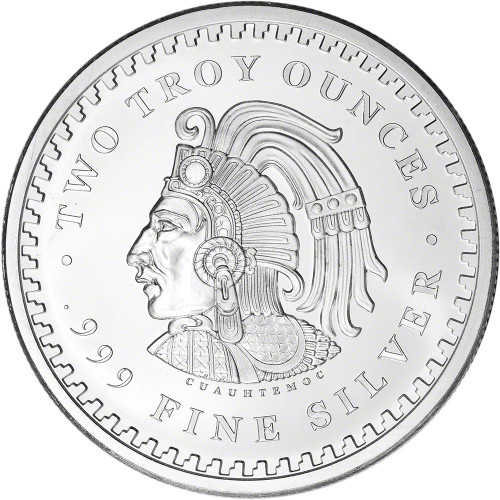 2 oz. Golden State Mint Silver Round Aztec Calendar .999 Fine [SILVER-Rnd-2oz-GSM-AZTEC]