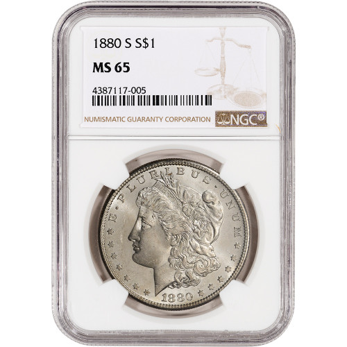 1880-S US Morgan Silver Dollar $1 - NGC MS65 [MORGAN-80-S-N-MS65-NSL]