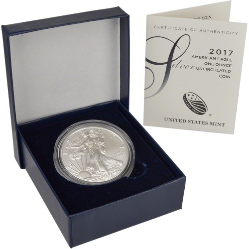 2017-W American Silver Eagle Uncirculated Collectors Burnished Coin (17EG) [US-ASE-BU-2017]