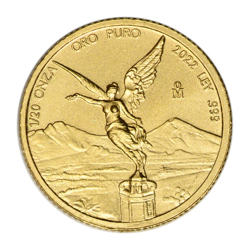 2022 Mexico Gold Libertad 1/20 oz 1/20 Onza - BU [22-LIBERTAD-G.05-BU]