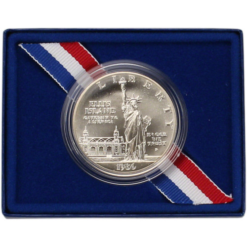 1986 P US Statue of Liberty Commemorative BU Silver Dollar in OGP [US-MC-S1-86-P-SOL-BU]