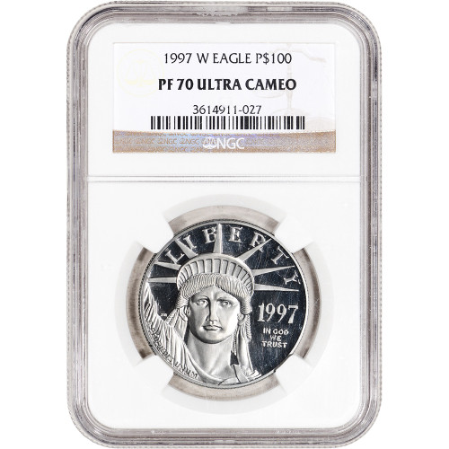 1997 W American Platinum Eagle Proof 1 oz $100 - NGC PF70 UCAM [97-W-APE-100-N-PF70]